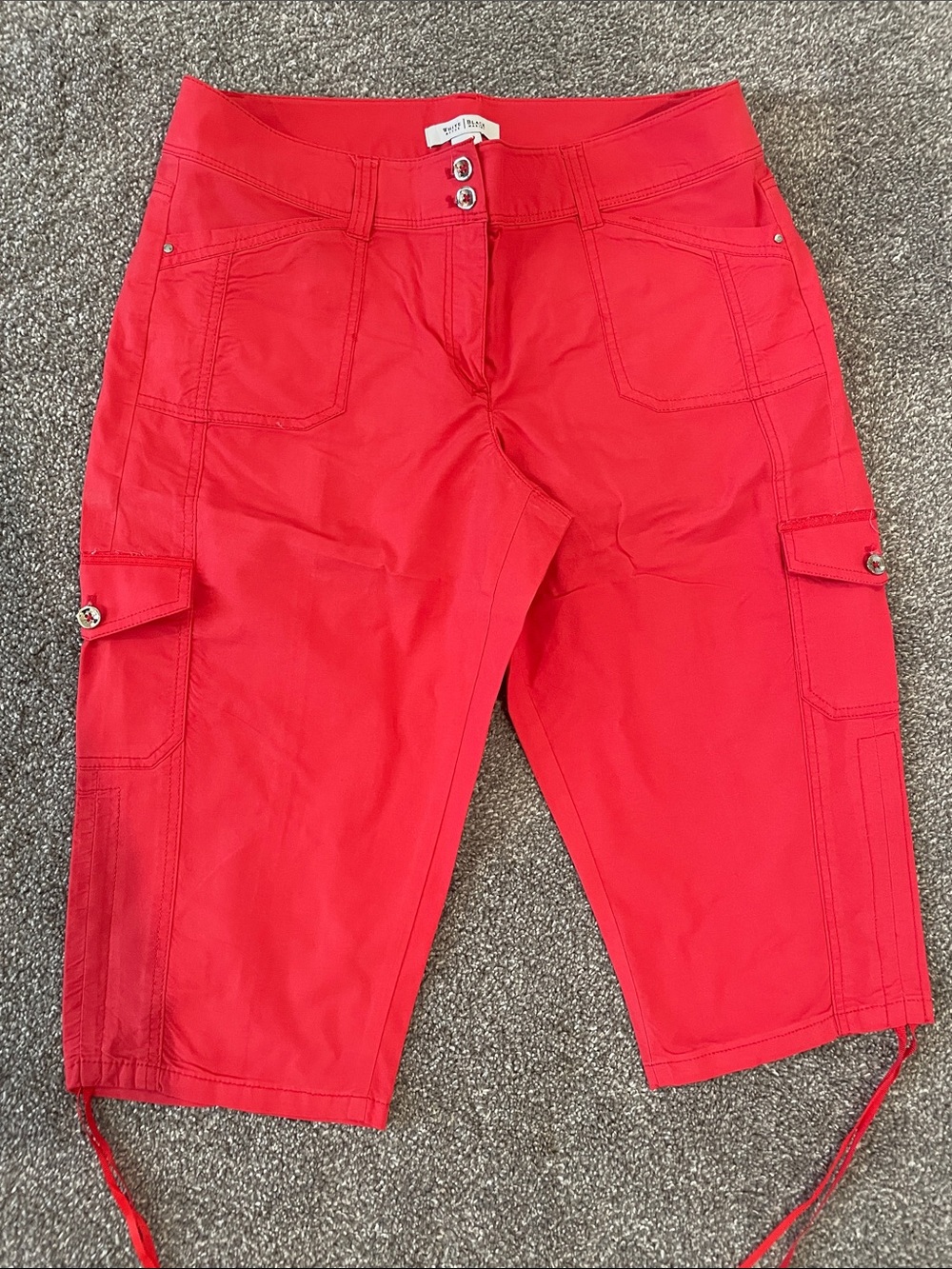 White House Black Market Red Cargo Capris